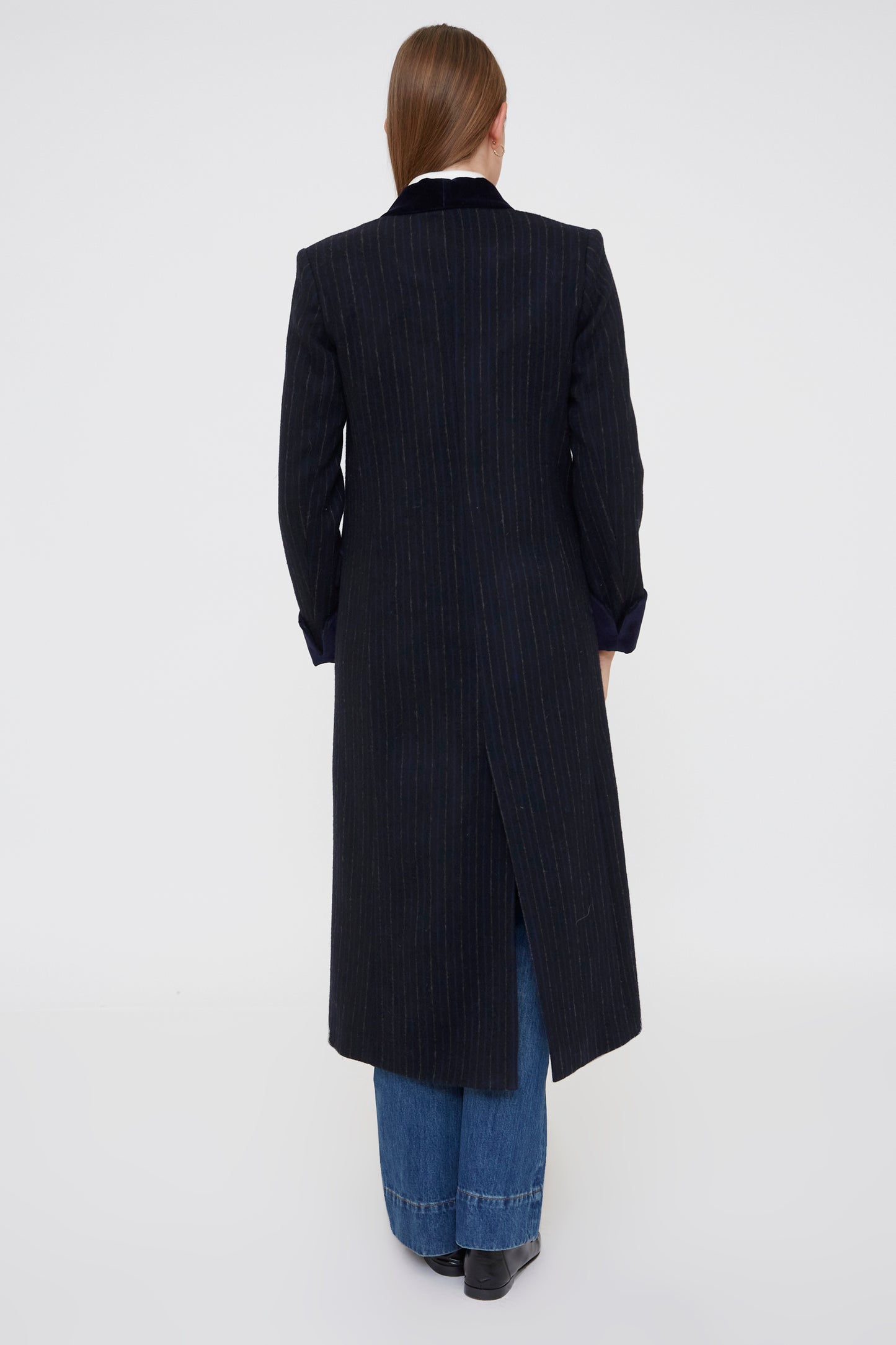 ABRIGO COLETTE RAYAS AZUL