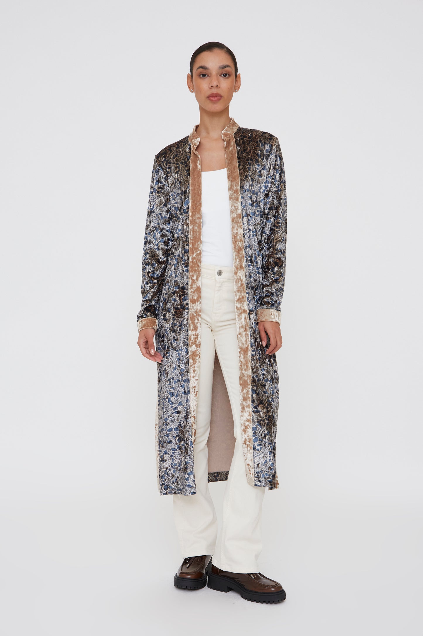 KIMONO DE TERCIOPELO AZUL