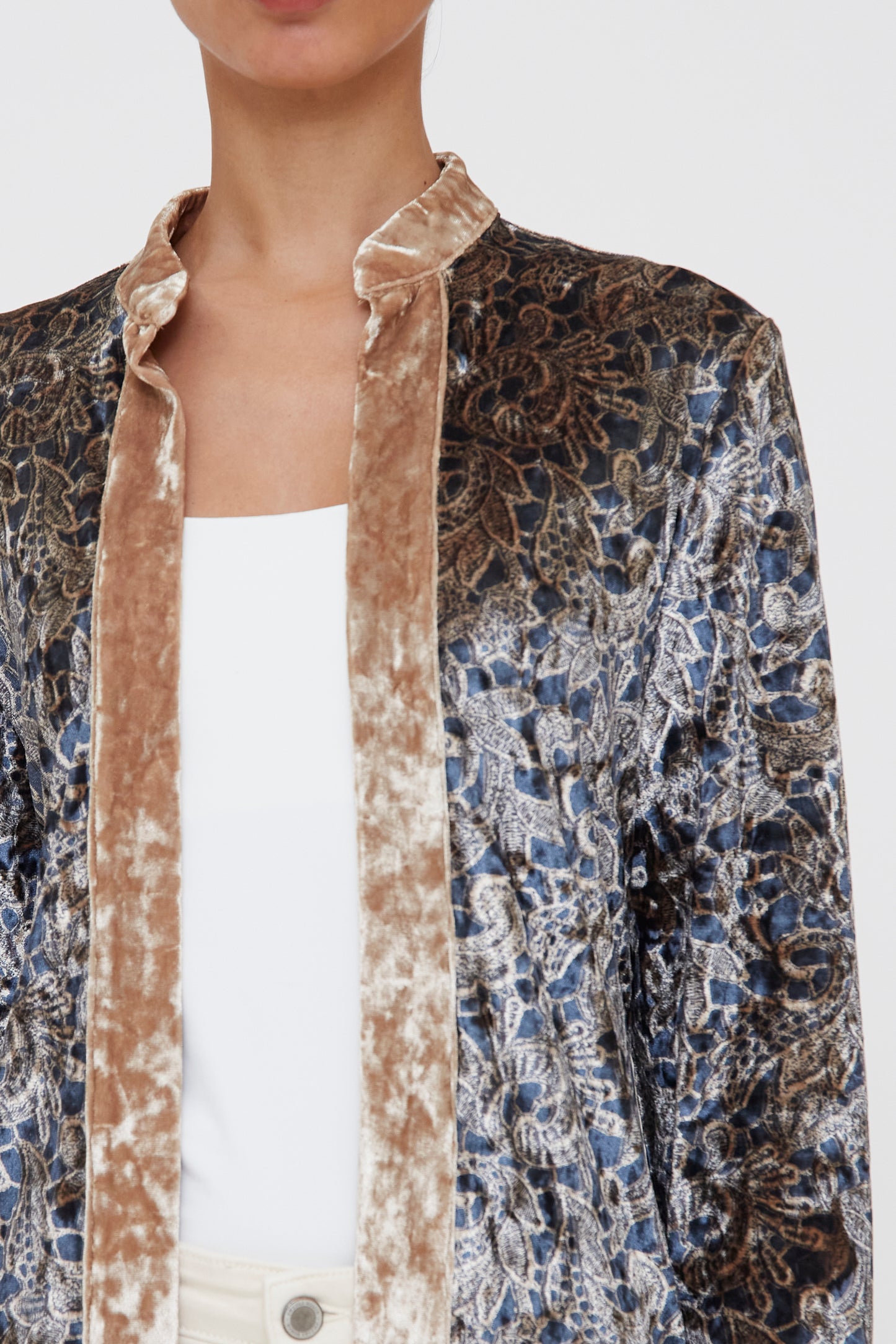KIMONO DE TERCIOPELO AZUL