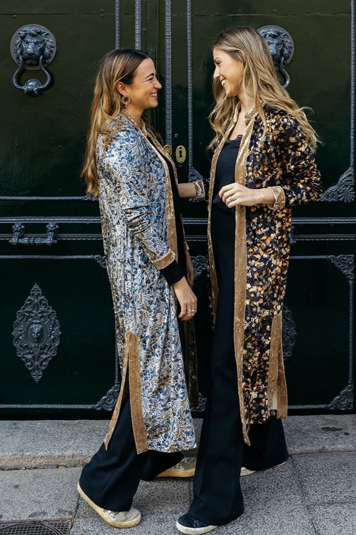 KIMONO DE TERCIOPELO AZUL