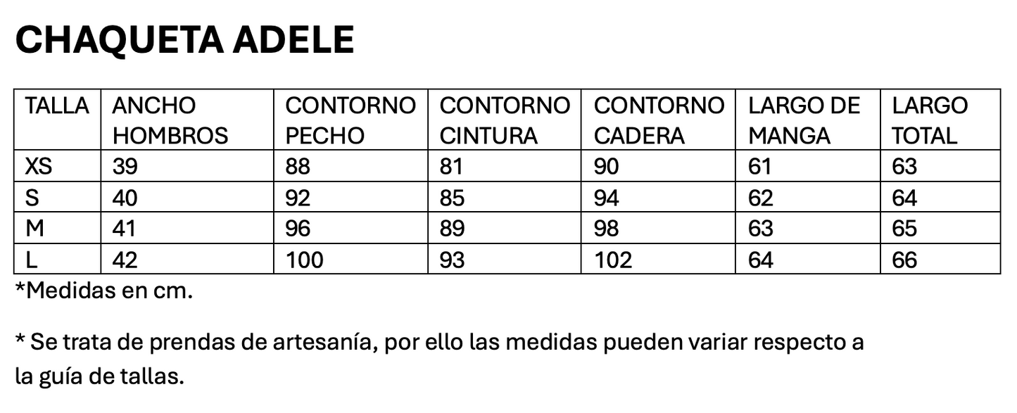 CHAQUETA ADELE NEGRA