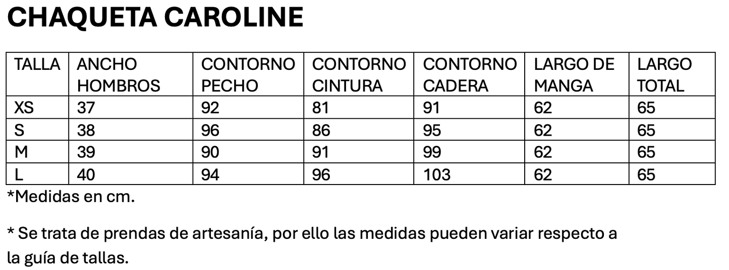 CHAQUETA CAROLINE OJO DE PERDIZ