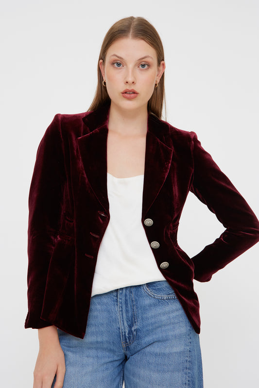 CHAQUETA TERCIOPELO GRANATE | COMING SOON