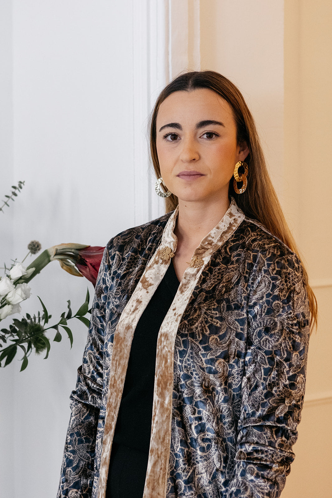 KIMONO DE TERCIOPELO AZUL
